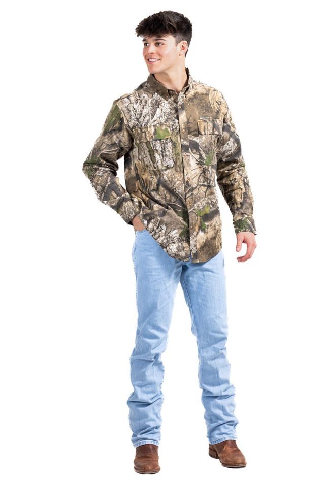 Realtree Men's Button Down Long Sleeve Hunting Camp Shirt | Realtree APX
