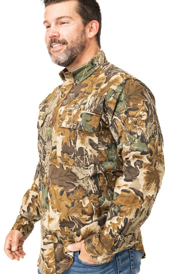 Realtree Men's Button Down Long Sleeve Hunting Camp Shirt | Realtree Advantage Classic