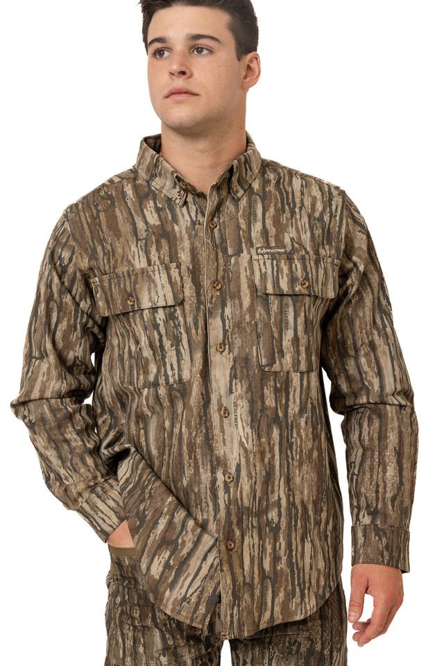 realtree Men's Button Down Long Sleeve Hunting Camp Shirt | Realtree Legacy