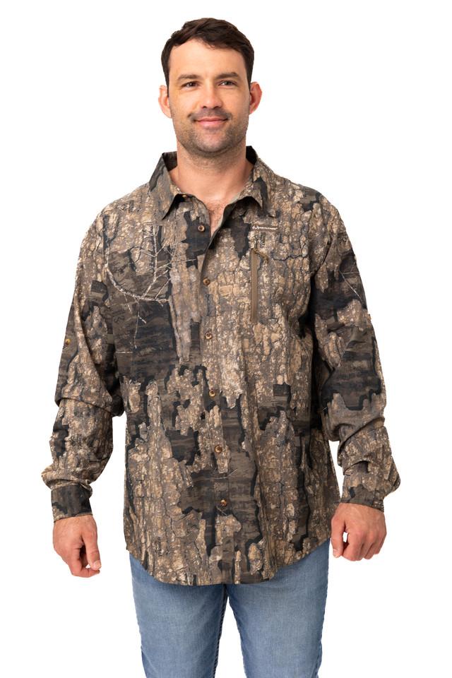 realtree Men's Button Down Long Sleeve Hunting Shirt | Realtree Timber