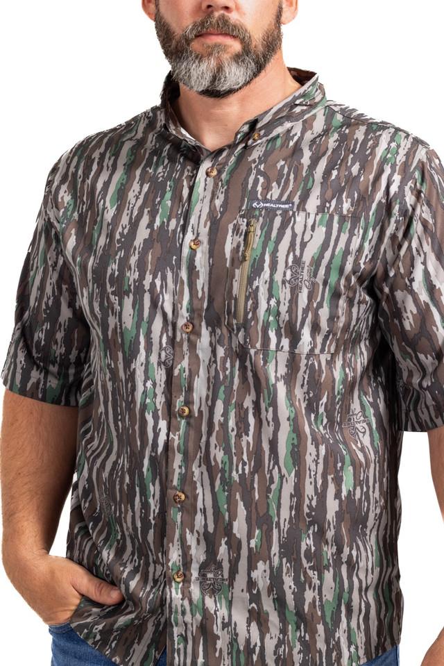 Realtree Men's Button Down Short Sleeve Poly Hunting Shirt | Realtree Original