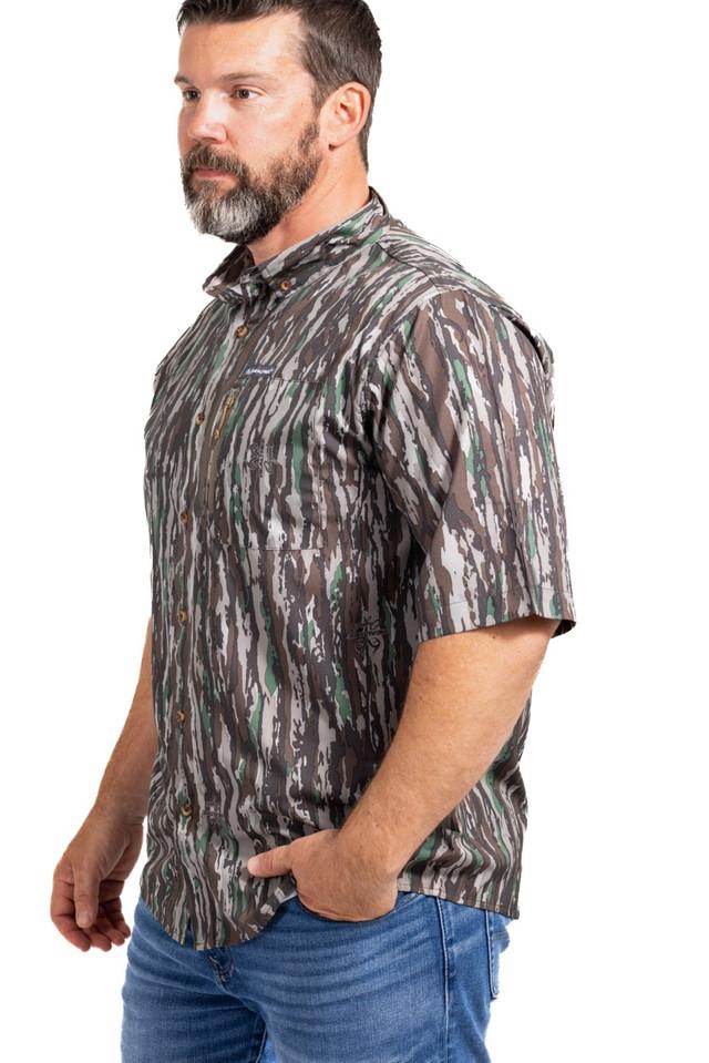 Realtree Men's Button Down Short Sleeve Poly Hunting Shirt | Realtree Original