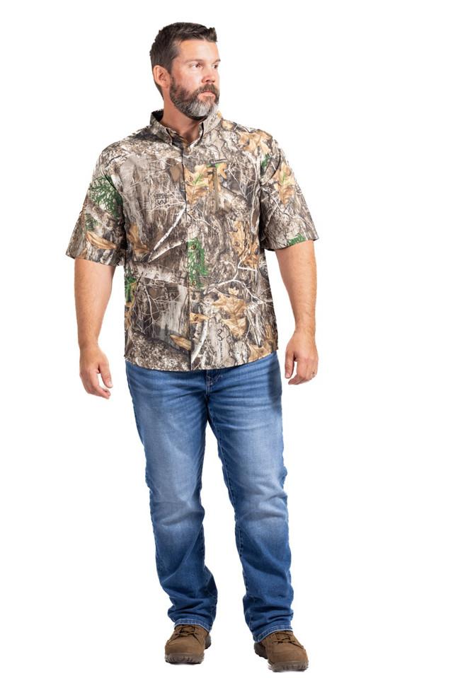 Realtree Men's Button Down Short Sleeve Poly Hunting Shirt | Realtree EDGE