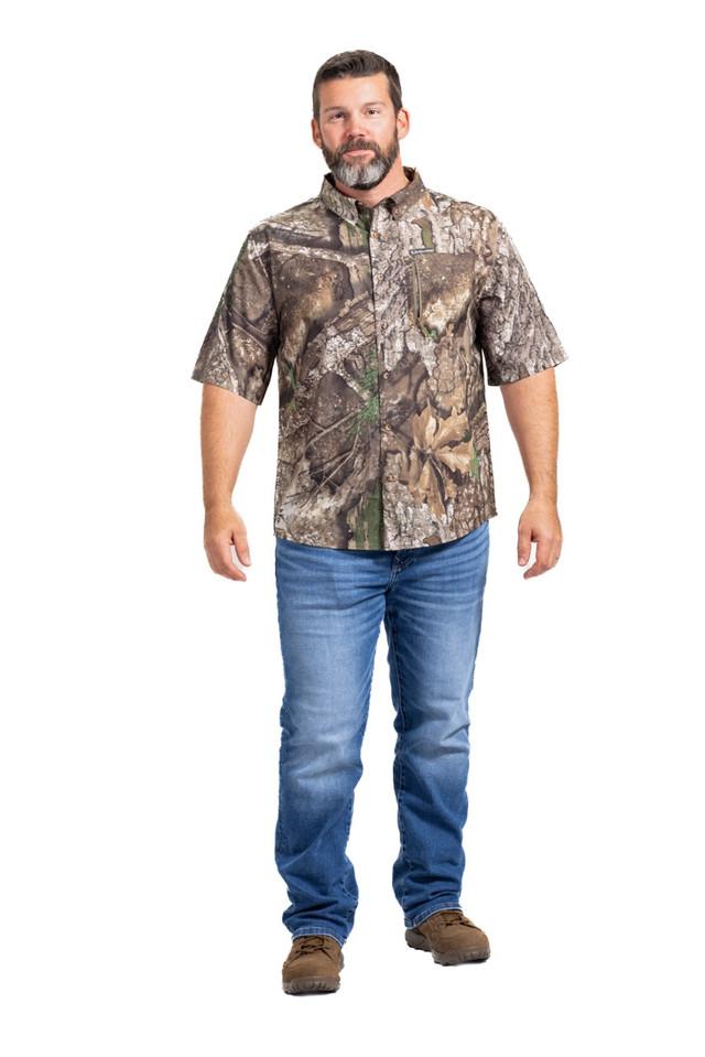 Realtree Men's Button Down Short Sleeve Poly Hunting Shirt | Realtree APX