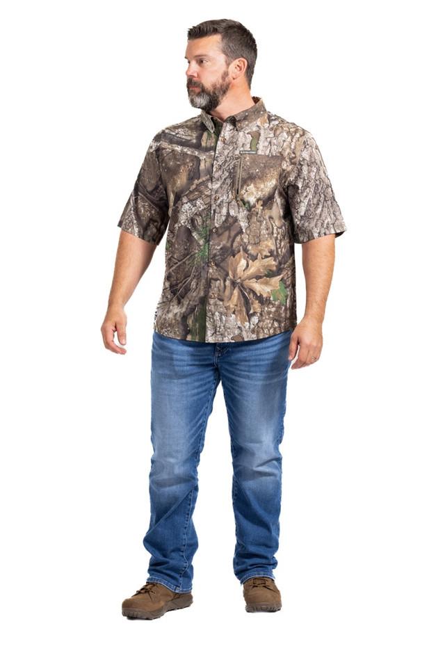 Realtree Men's Button Down Short Sleeve Poly Hunting Shirt | Realtree APX