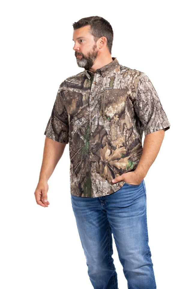 realtree Men's Button Down Short Sleeve Poly Hunting Shirt | Realtree APX