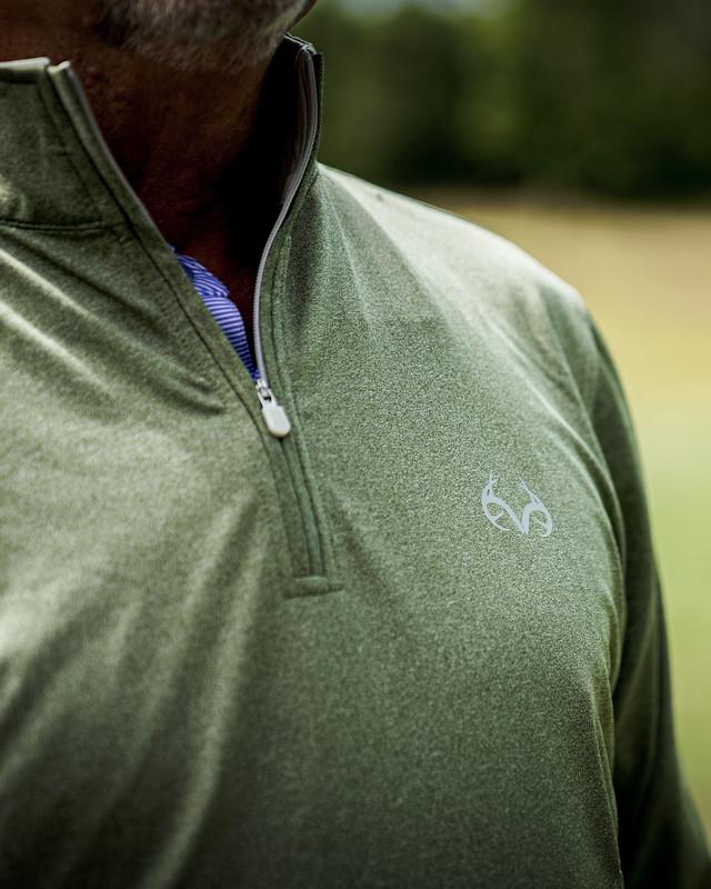 Realtree Men's Exclusive Green Pro Staff 1/4 Zip Lightweight Pullover | Realtree