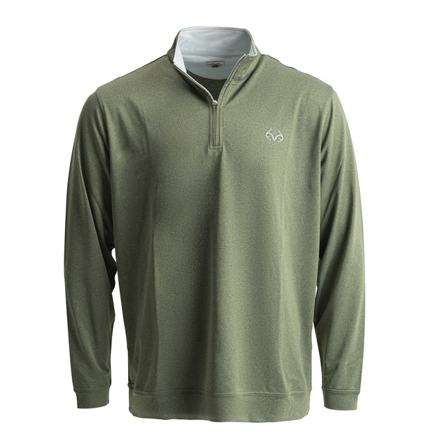 realtree Men's Exclusive Green Pro Staff 1/4 Zip Lightweight Pullover | Realtree