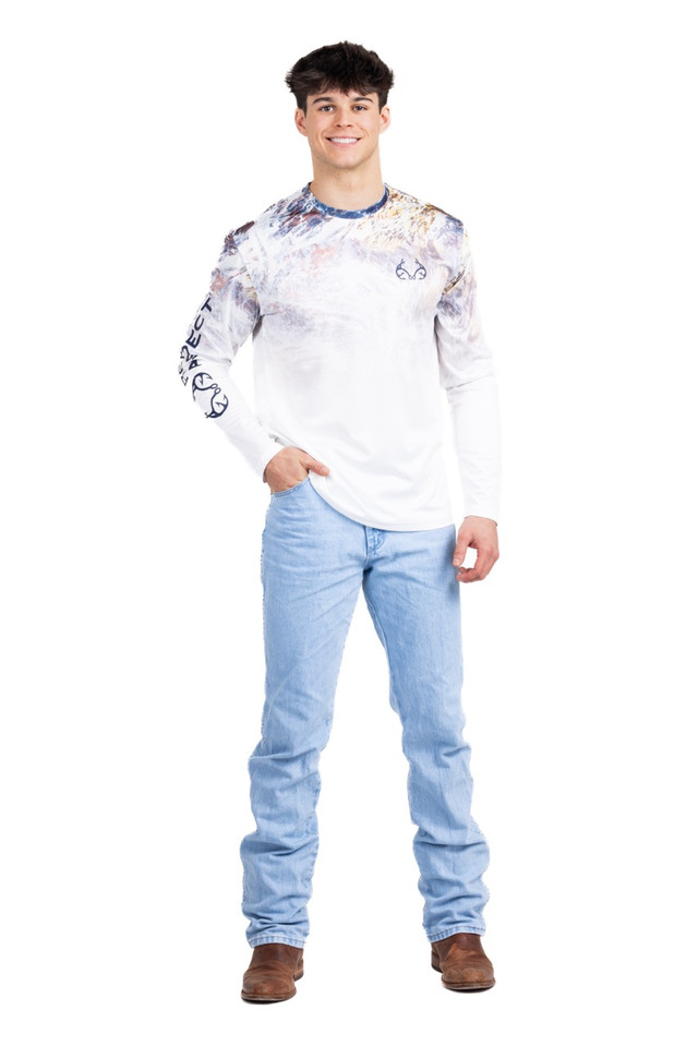 Realtree Men's Fishing Parachute Performance Original Long Sleeve Shirt | Realtree Aspect