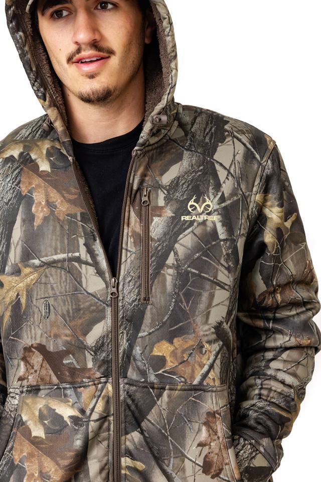 Realtree Men's High Pile Camo Jacket | Realtree Hardwoods