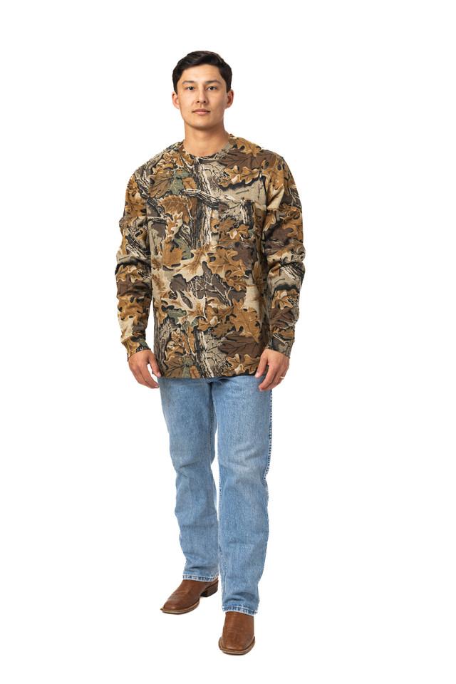 Realtree Men's Long Sleeve Cotton Pocket Hunting Shirt | Realtree Advantage Classic