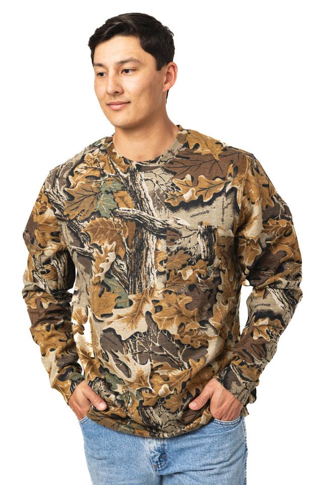 realtree Men's Long Sleeve Cotton Pocket Hunting Shirt | Realtree Advantage Classic