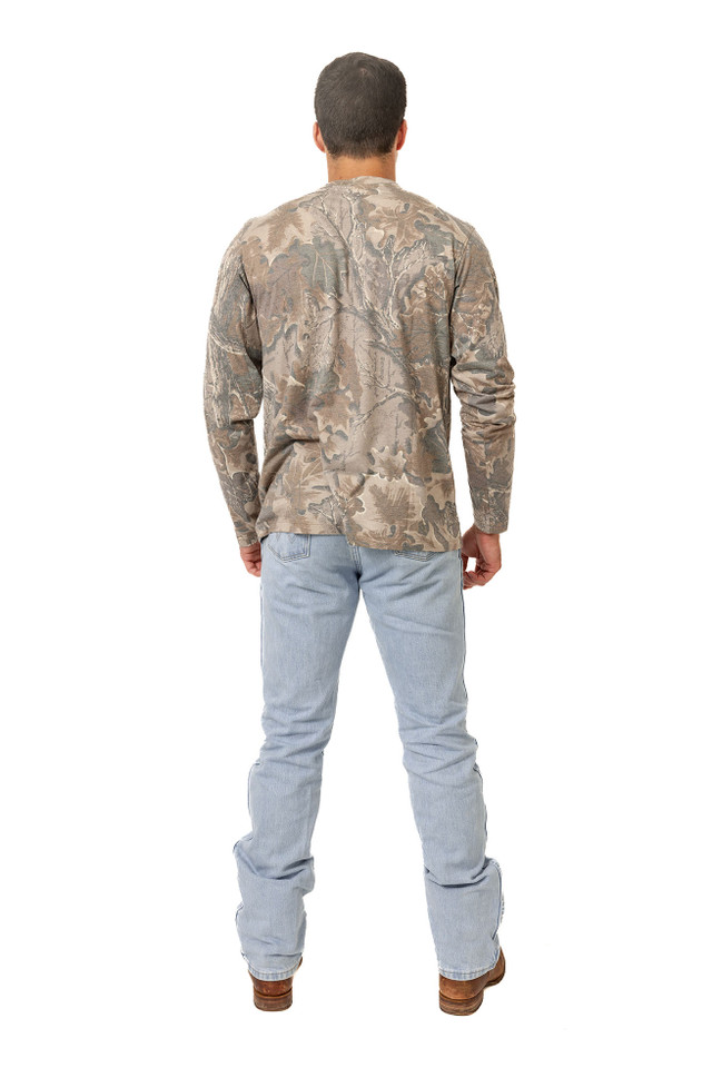 Realtree Men's Long Sleeve Tri-Blend Camo Shirt | Realtree Advantage Classic