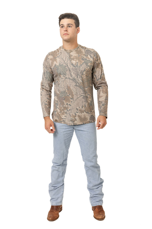 Realtree Men's Long Sleeve Tri-Blend Camo Shirt | Realtree Advantage Classic