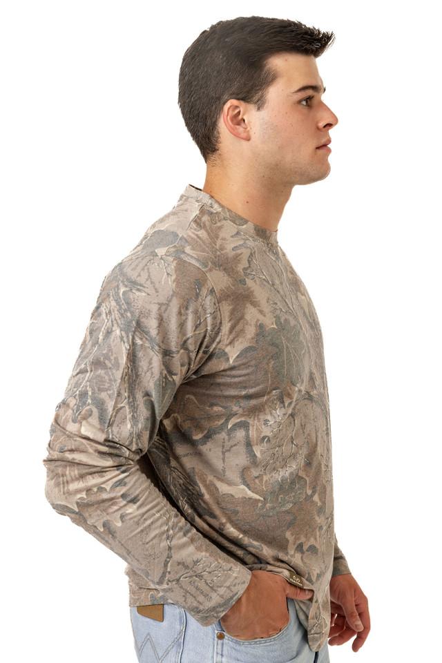 realtree Men's Long Sleeve Tri-Blend Camo Shirt | Realtree Advantage Classic