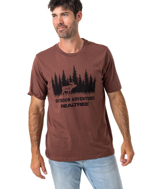 realtree Men's Outdoor Adventure Brown Short Sleeve Shirt | Realtree