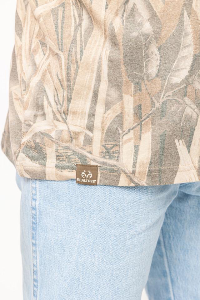 Realtree Men's Tri Blend Short Sleeve Crew Neck Camo Shirt | Realtree Wetlands