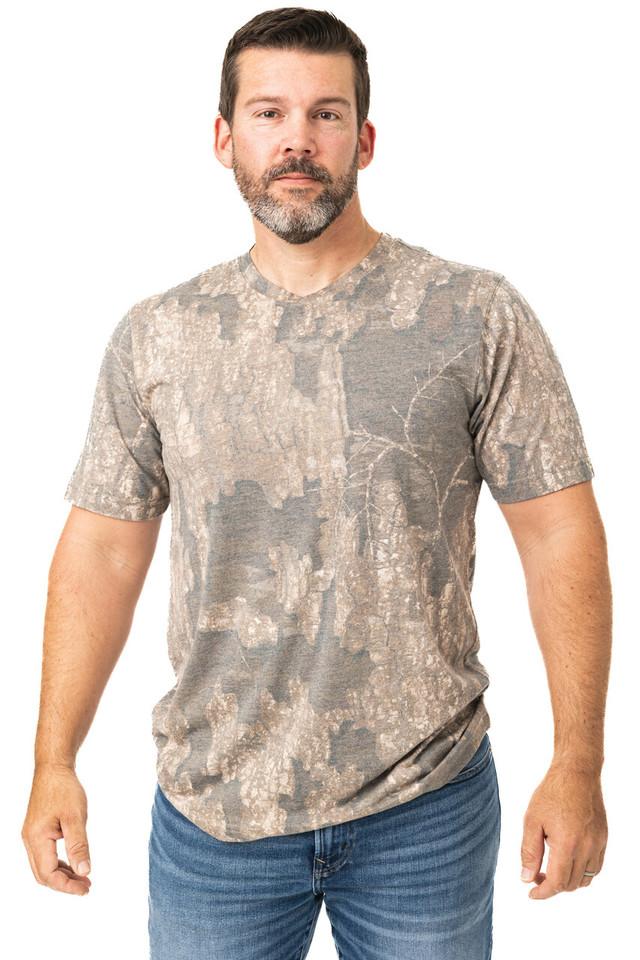 Realtree Men's Tri Blend Short Sleeve Crew Neck Camo Shirt | Realtree Timber