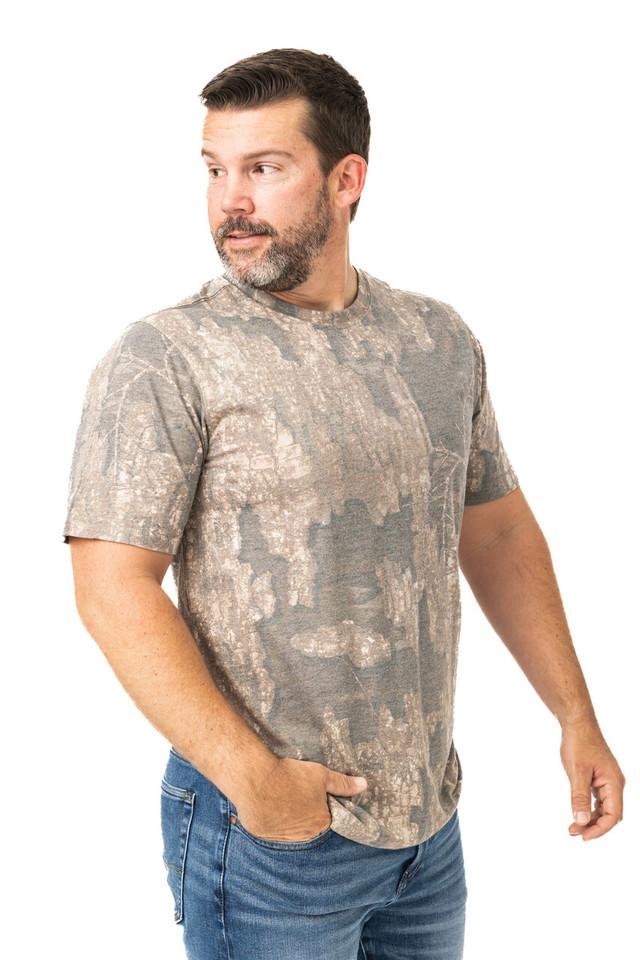 realtree Men's Tri Blend Short Sleeve Crew Neck Camo Shirt | Realtree Timber