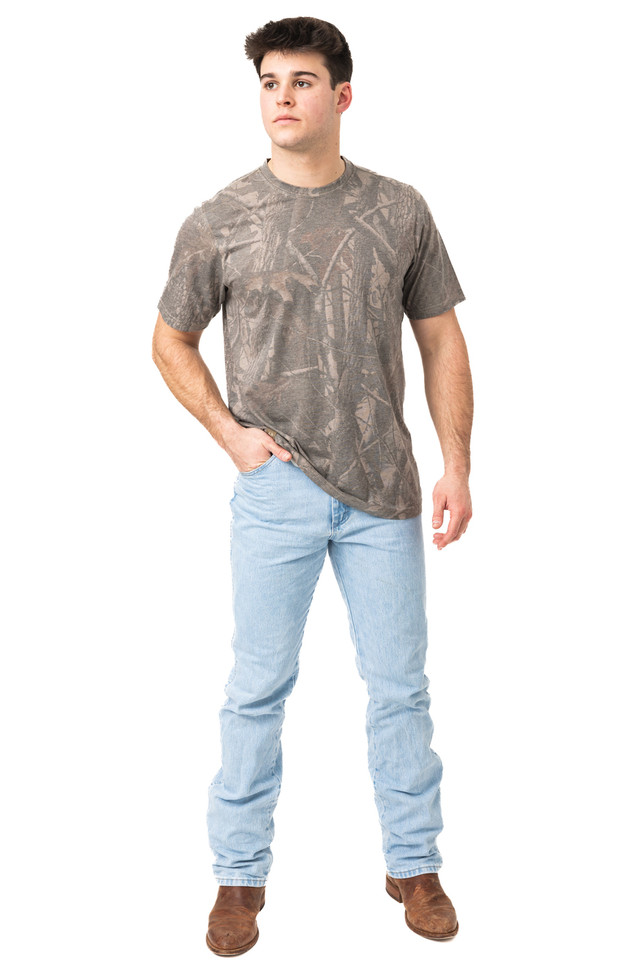 Realtree Men's Tri Blend Short Sleeve Crew Neck Camo Shirt | Realtree Hardwoods
