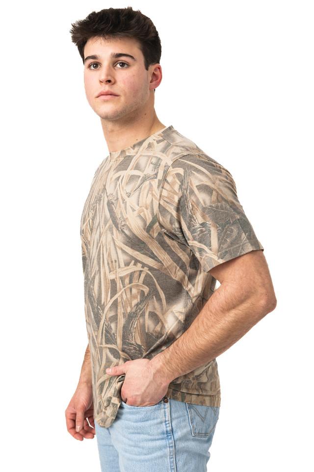 realtree Men's Tri Blend Short Sleeve Crew Neck Camo Shirt | Realtree Wetlands