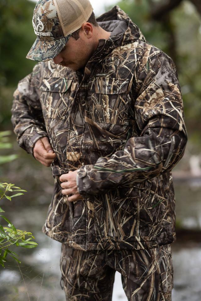 Realtree Men's Waterfowl Water Resistant Insulated Hunting Parka | Realtree MAX-7
