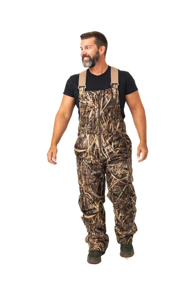 Realtree Men's Waterfowl Water Resistant Insulated Hunting Bibs | Realtree MAX-7