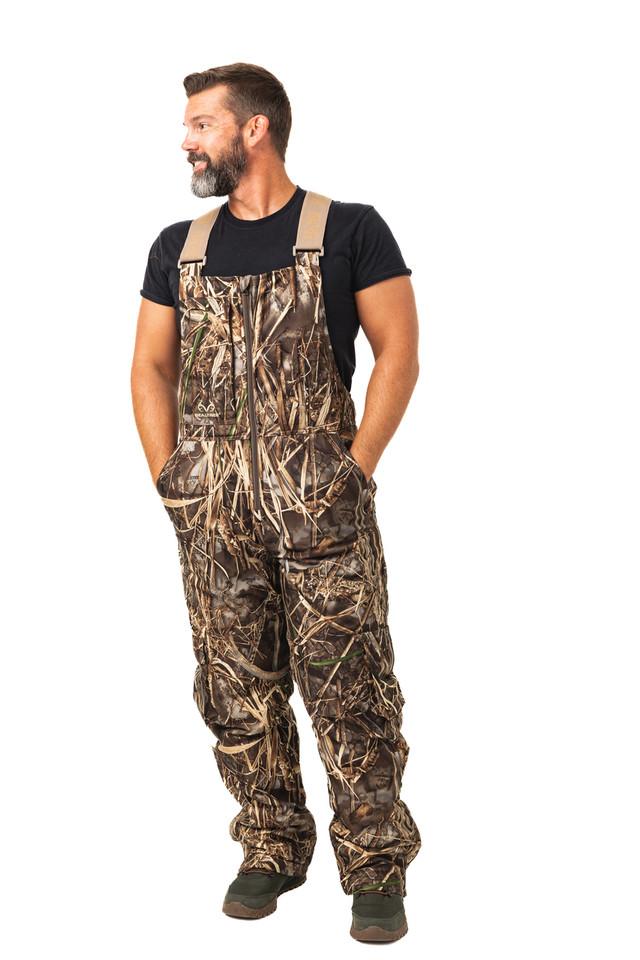 Realtree Men's Waterfowl Water Resistant Insulated Hunting Bibs | Realtree MAX-7