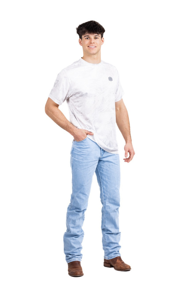 Realtree Men's White Fishing Bass Master Performance Short Sleeve Shirt | Realtree Aspect