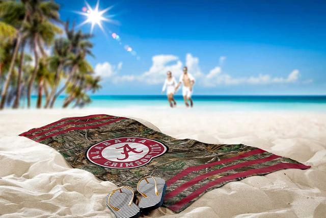 Realtree Northwest NCAA Alabama Crimson Tide Camo Beach Towel | Realtree EDGE