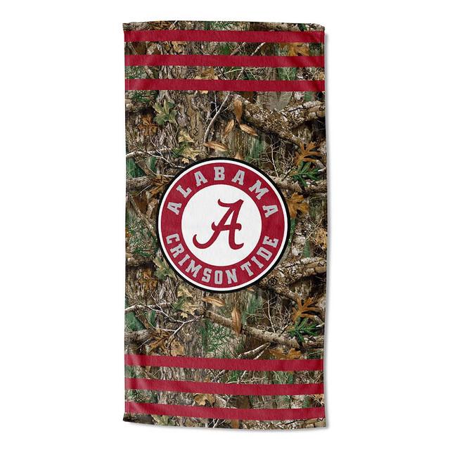 realtree Northwest NCAA Alabama Crimson Tide Camo Beach Towel | Realtree EDGE