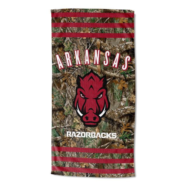 realtree Northwest NCAA Arkansas Razorbacks Camo Beach Towel | Realtree EDGE