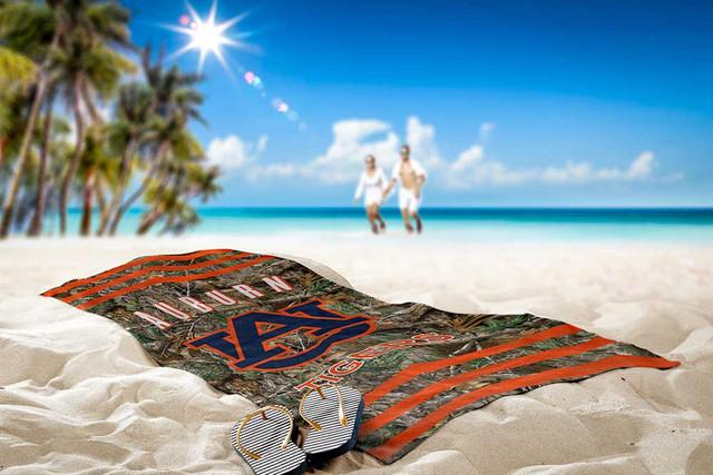 Realtree Northwest NCAA Auburn Tigers Camo Beach Towel | Realtree EDGE