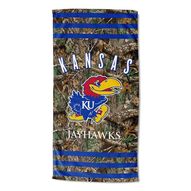realtree Northwest NCAA Kansas Jayhawks Camo Beach Towel | Realtree EDGE