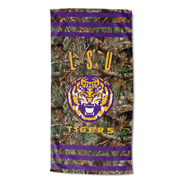 realtree Northwest NCAA LSU Tigers Camo Beach Towel | Realtree EDGE