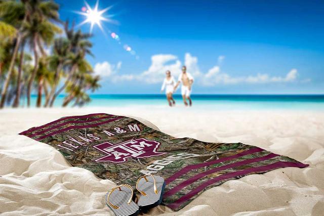Realtree Northwest NCAA Texas A&M Aggies Camo Beach Towel | Realtree EDGE