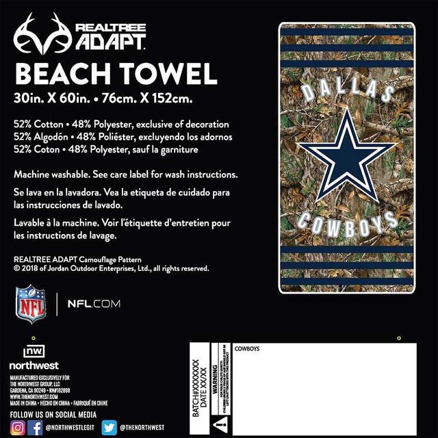 Realtree Northwest NFL Dallas Cowboys Camo Beach Towel | Realtree EDGE