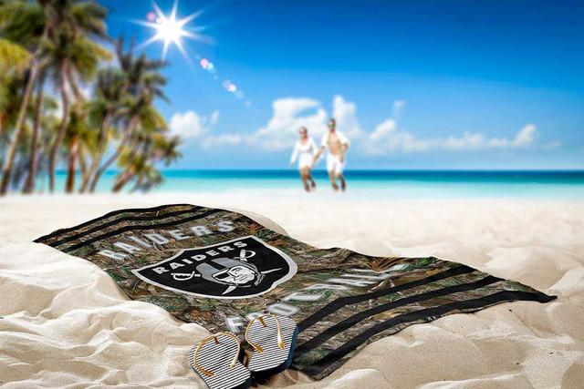 Realtree Northwest NFL Las Vegas Raiders Camo Beach Towel | Realtree EDGE