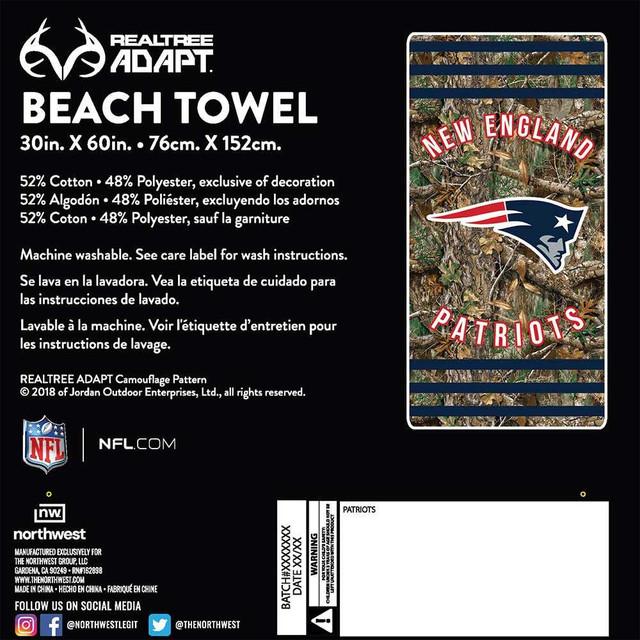 Realtree Northwest NFL New England Patriots Camo Beach Towel | Realtree EDGE