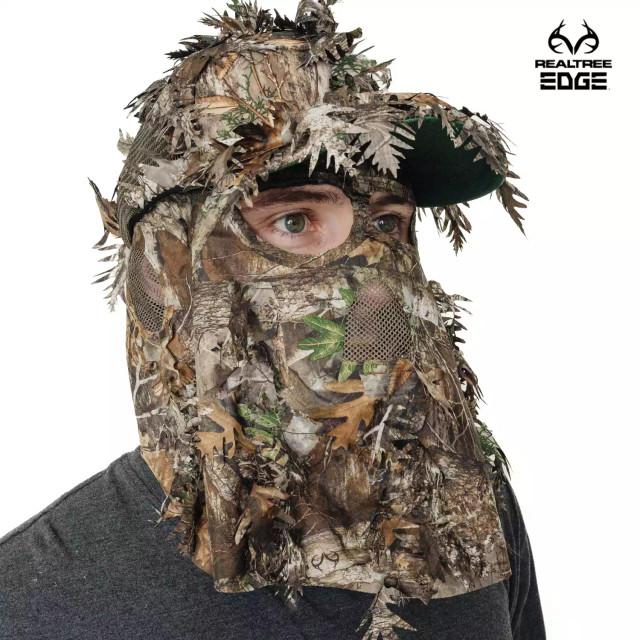 Realtree QuikCamo Men's 2-in-1 Leafy Hunting Face Mask & Ball Cap | Realtree Camo