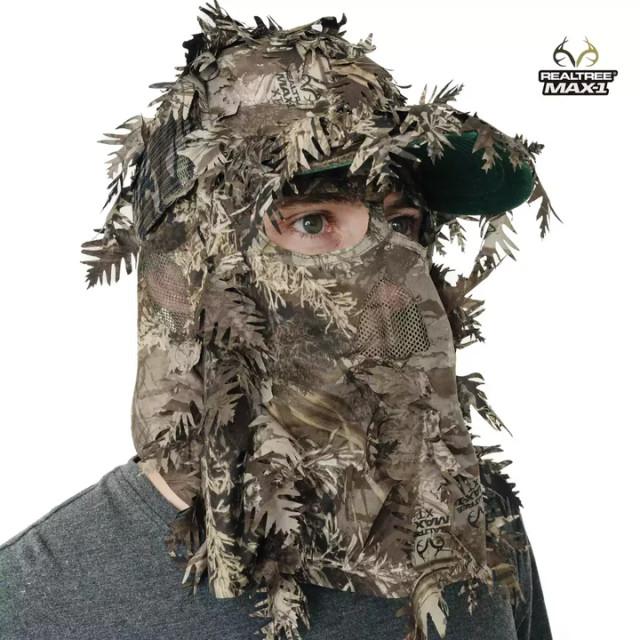 Realtree QuikCamo Men's 2-in-1 Leafy Hunting Face Mask & Ball Cap | Realtree Camo