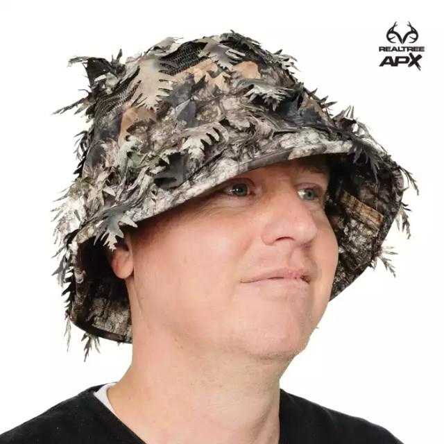 Realtree QuikCamo Unisex 2-in-1 Leafy Hunting Face Mask And Bucket Hat | Realtree Camo