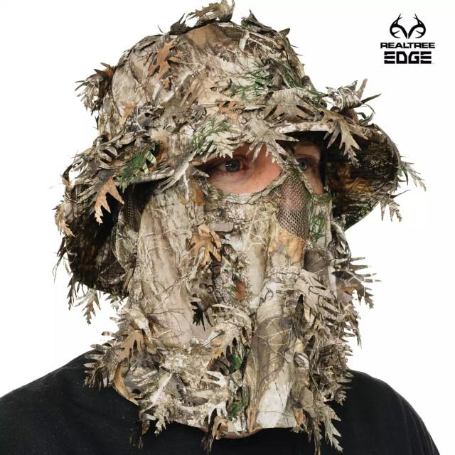 Realtree QuikCamo Unisex 2-in-1 Leafy Hunting Face Mask And Bucket Hat | Realtree Camo