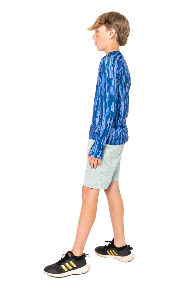 Realtree Realtree Fishing Kid's Blue Long Sleeve Crewneck Shirt | Realtree Original