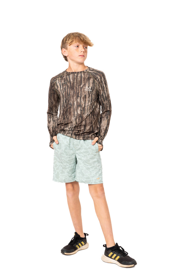 realtree Realtree Fishing Kid's Long Sleeve Crewneck Camo Shirt | Realtree Legacy