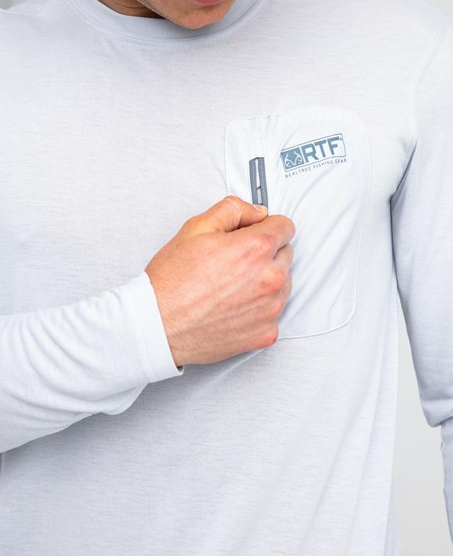 Realtree Realtree Fishing Men's Bamboo Long Sleeve Blue Shirt | Realtree