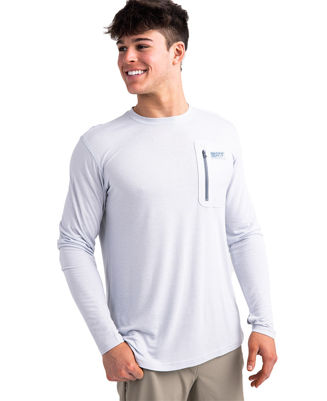 realtree Realtree Fishing Men's Bamboo Long Sleeve Blue Shirt | Realtree