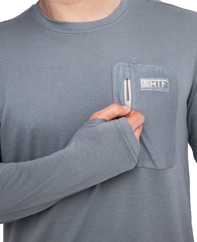 Realtree Realtree Fishing Men's Bamboo Long Sleeve Gray Shirt | Realtree