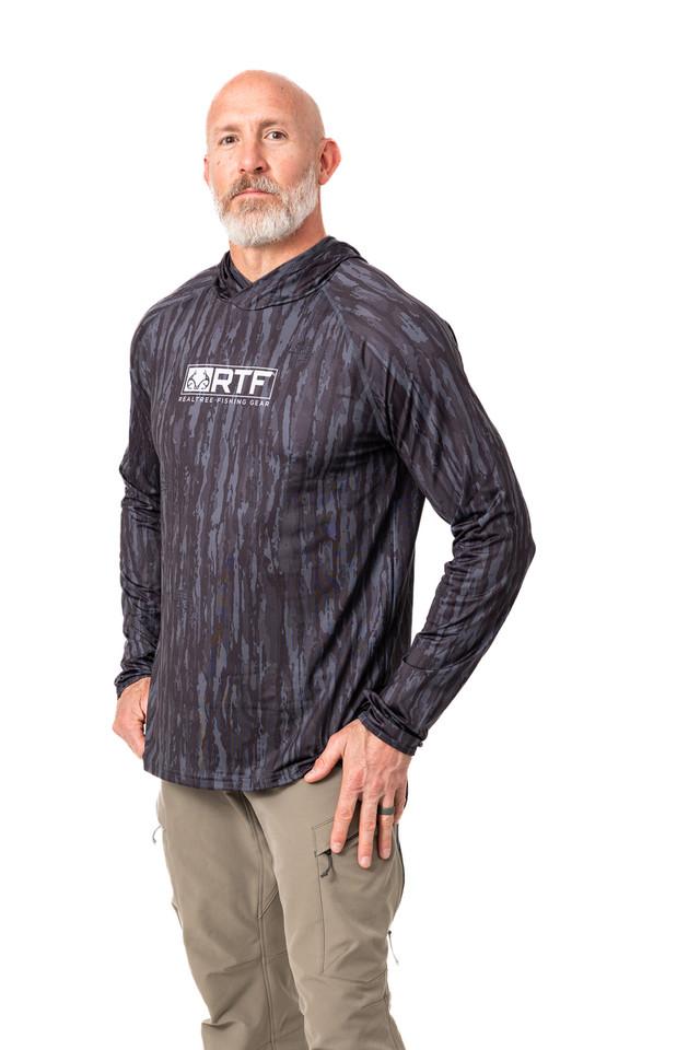 Realtree Realtree Fishing Men's Hooded Black Shirt | Realtree Original