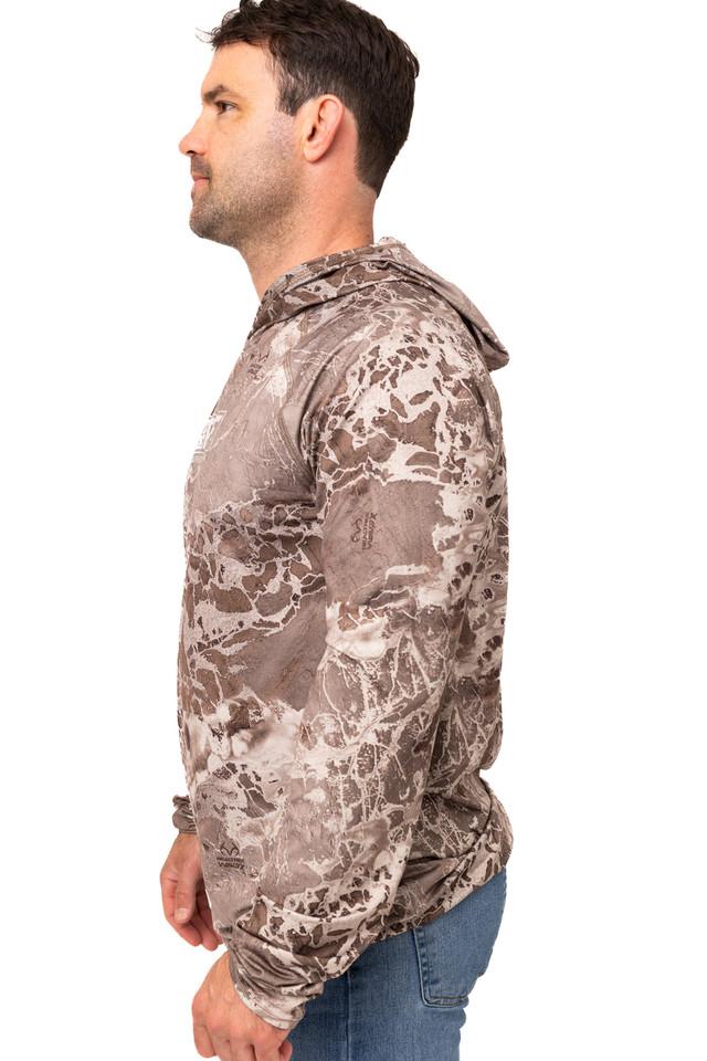 Realtree Realtree Fishing Men's Tan Hooded Shirt | Realtree WAV3